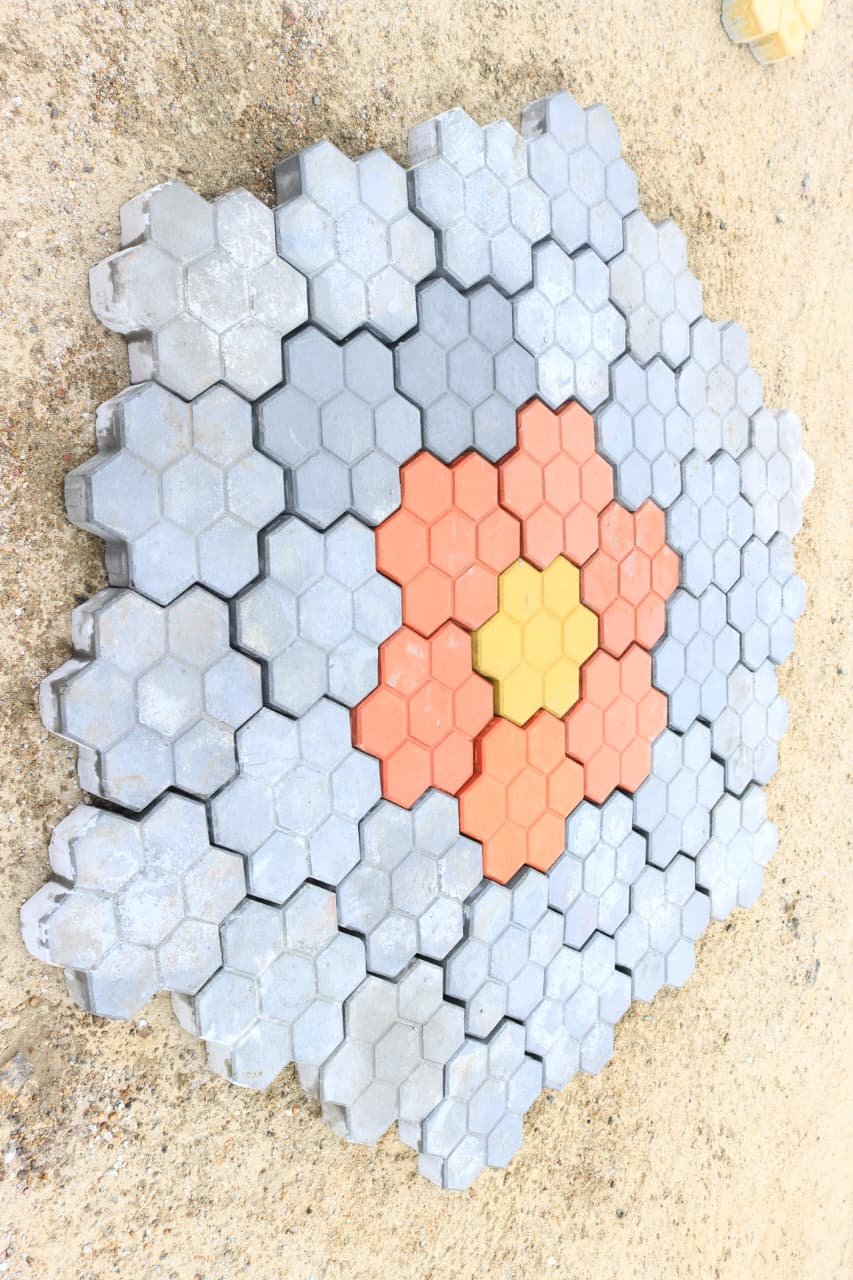 Sai Balaji Paver #6 - Hexagonal Honeycomb - Interlocking Paver Block Virudhunagar